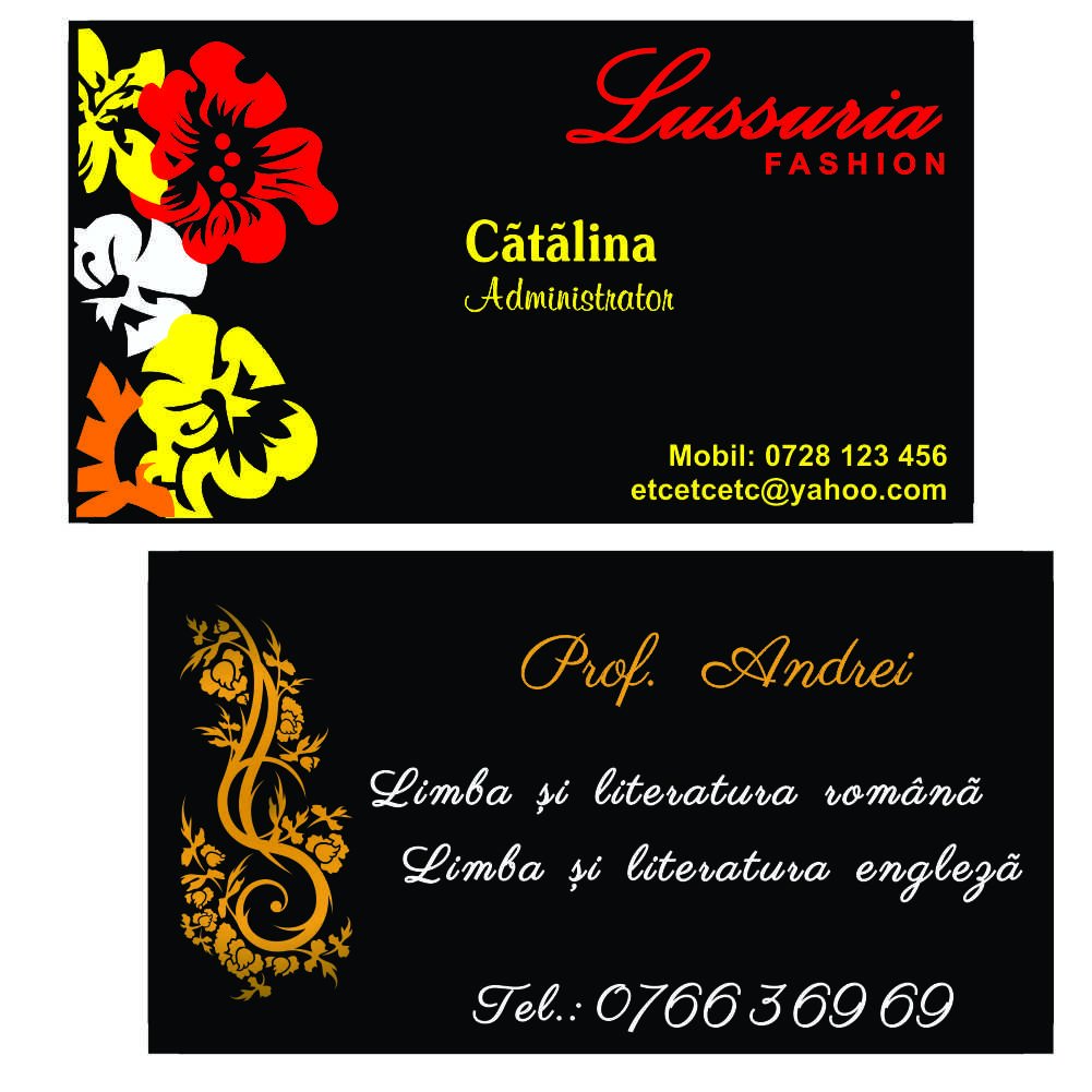 Varnished UV-Printed Business Cards on Various Card Stocks
