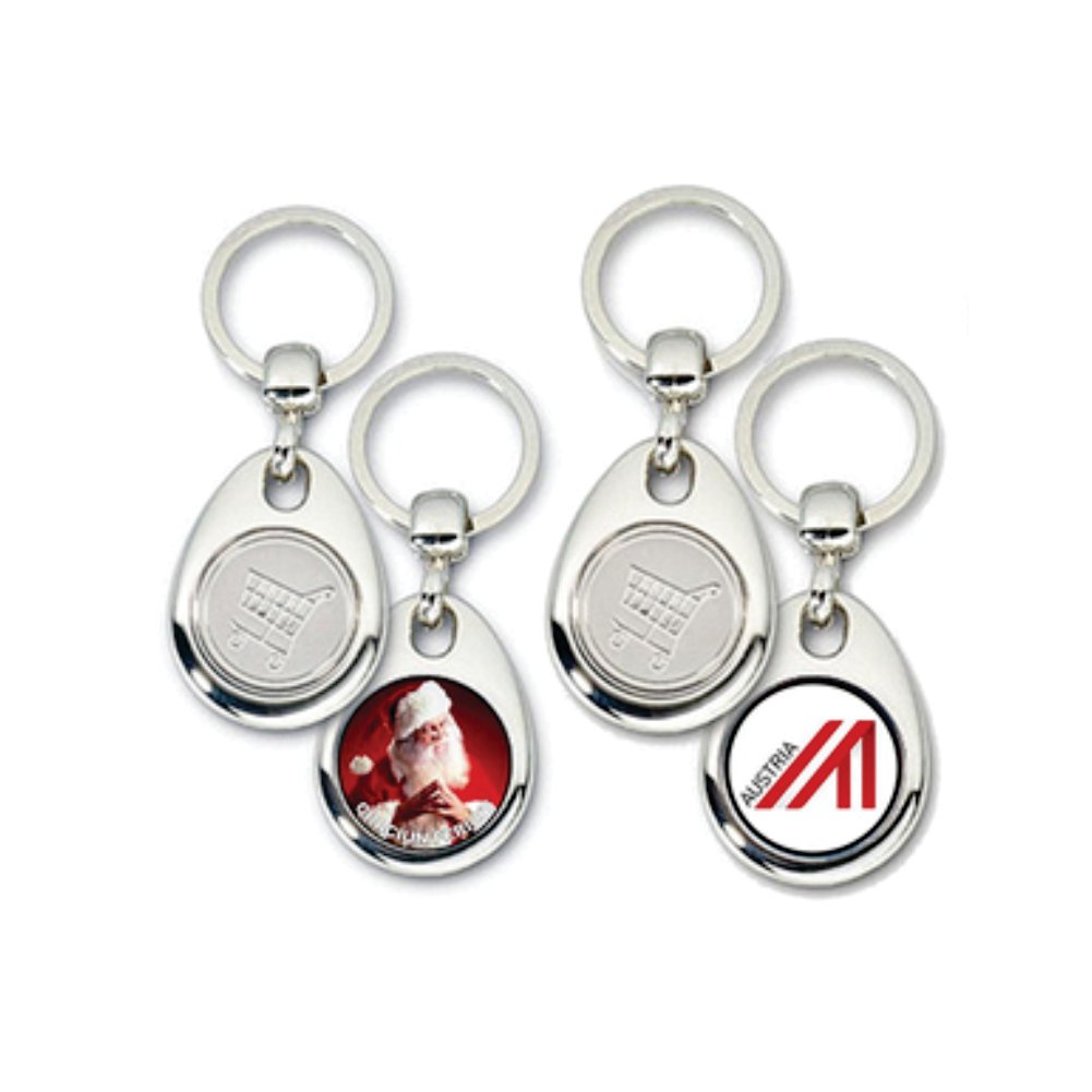 Metal Keychains with Cart Token