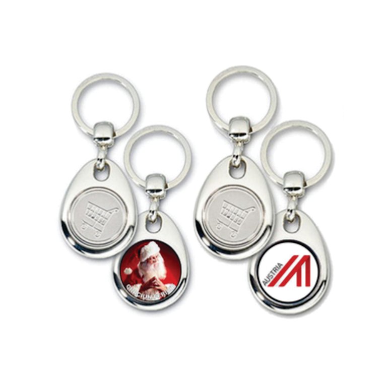 Metal Keychains with Cart Token