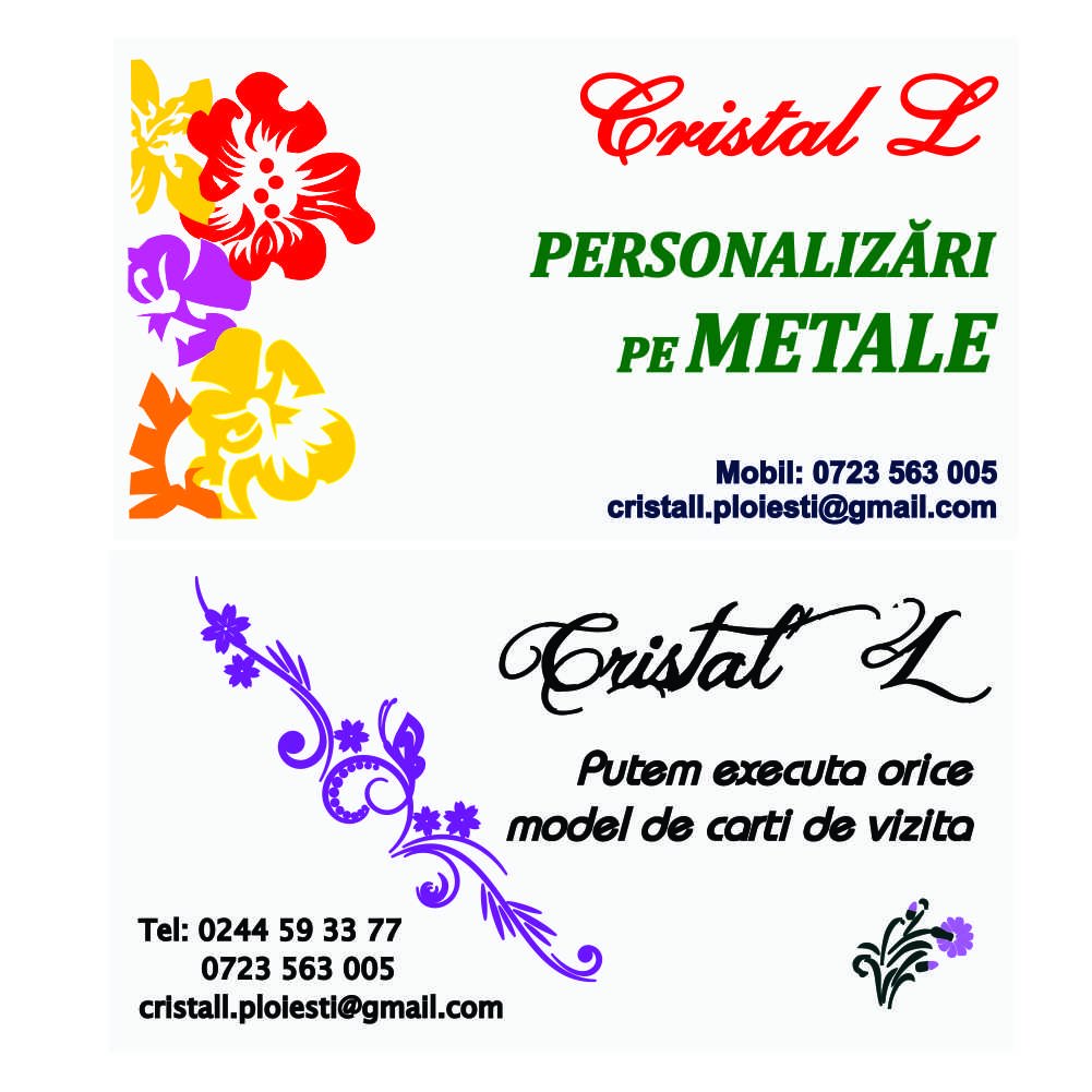 Varnished Business Cards on White Plastic