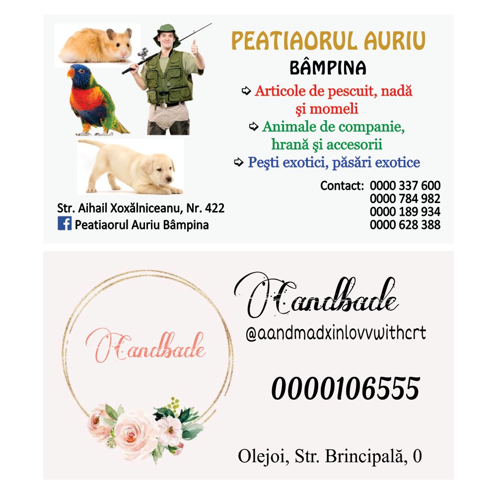 Color Business Cards on Card Stock