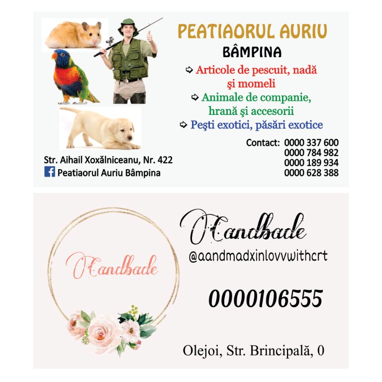 Color Business Cards on Card Stock