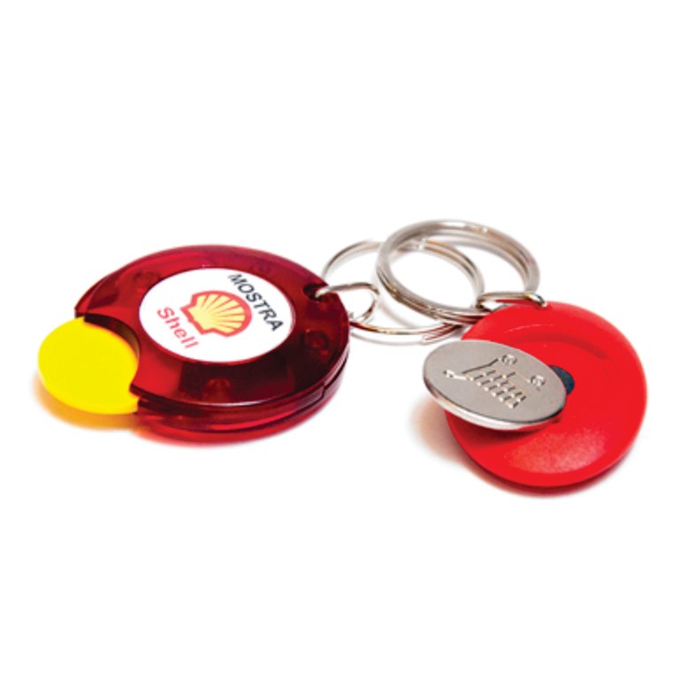 Plastic Keychains with Cart Token