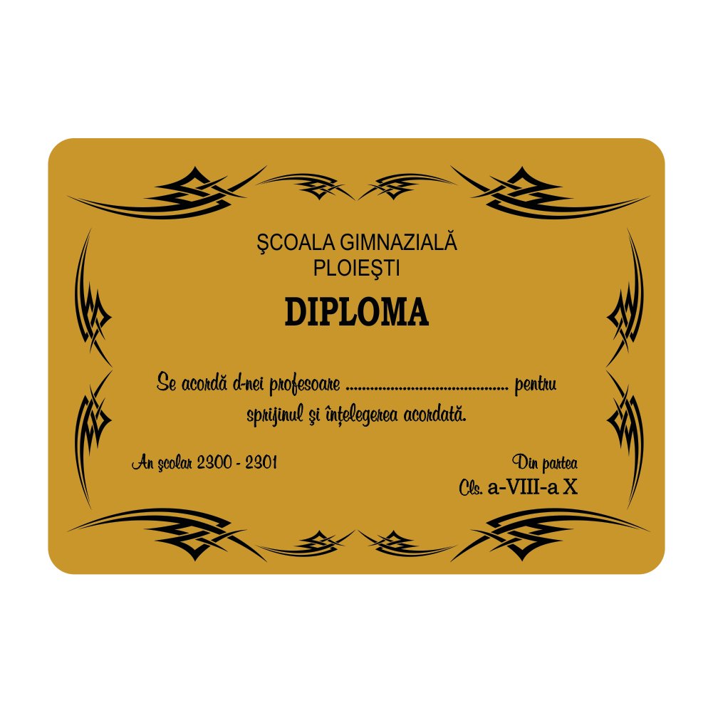 A4 ABS Plastic Diplomas