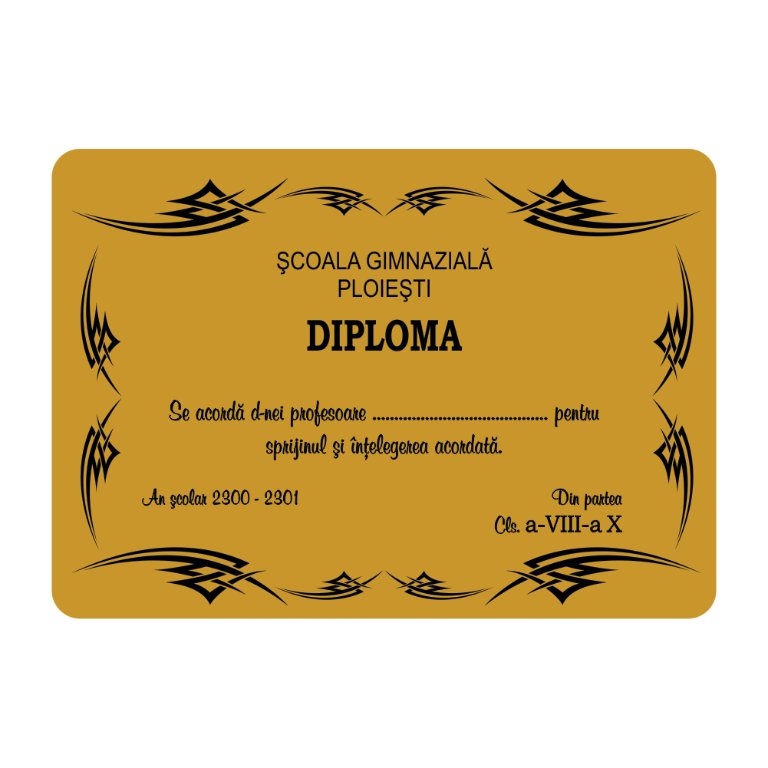 Diplome A4 din plastic ABS