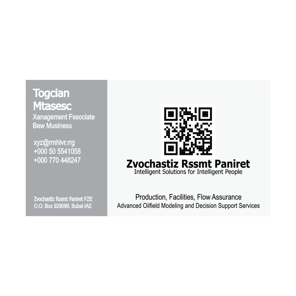QR Code Generation for Business Cards