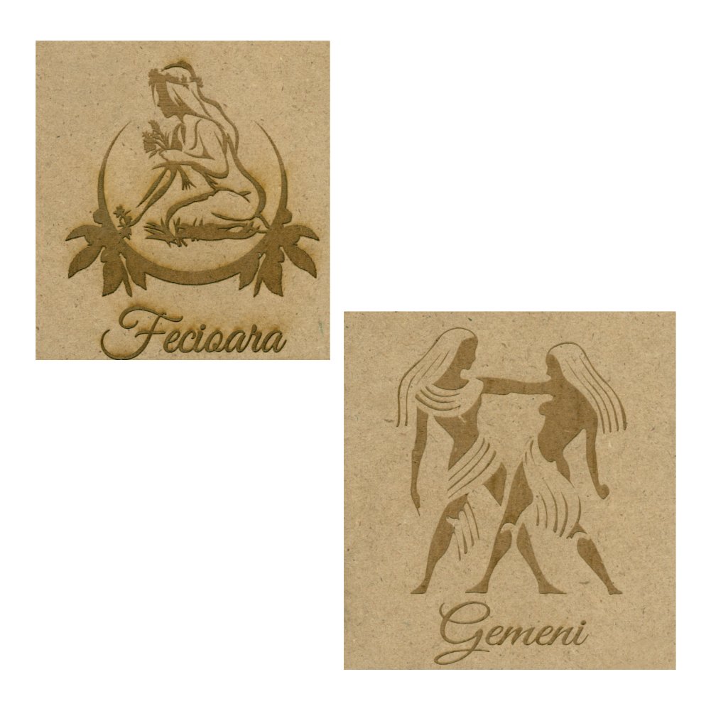 Plachete din lemn gravate laser