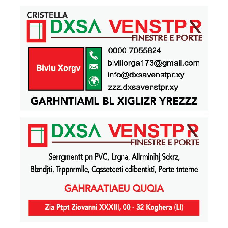 Double-Sided Color Business Cards on Card Stock