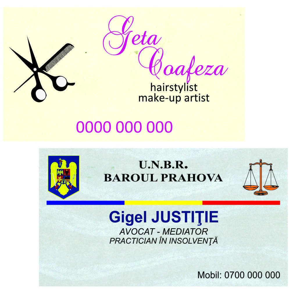 Business Cards on Textured Card Stock