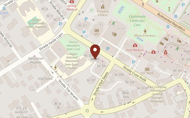 Map of the area around the Cuza Vodă Store